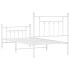 Estructura cama sin colchón con estribo metal blanco 90x200
