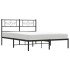 Estructura cama sin colchón con cabecero metal negro 120x190