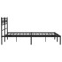 Estructura cama sin colchón con cabecero metal negro 120x190