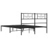 Estructura cama sin colchón con cabecero metal negro 120x190