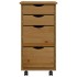 Cajonera con ruedas MOSS madera maciza pino marrón
