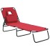 Tumbona plegable acero recubrimiento en polvo tela Oxford