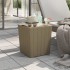 Mesa de jardín con tapa extraíble polipropileno marrón