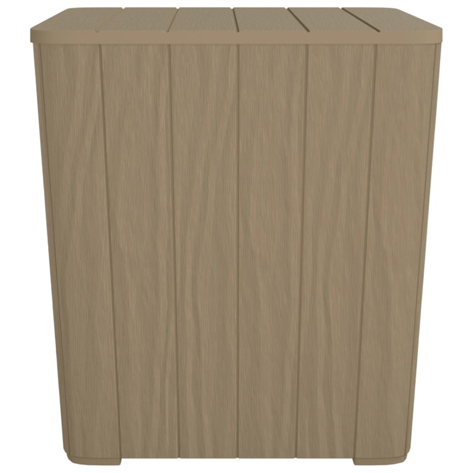 Mesa de jardín con tapa extraíble polipropileno marrón