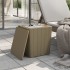 Mesa de jardín con tapa extraíble polipropileno marrón