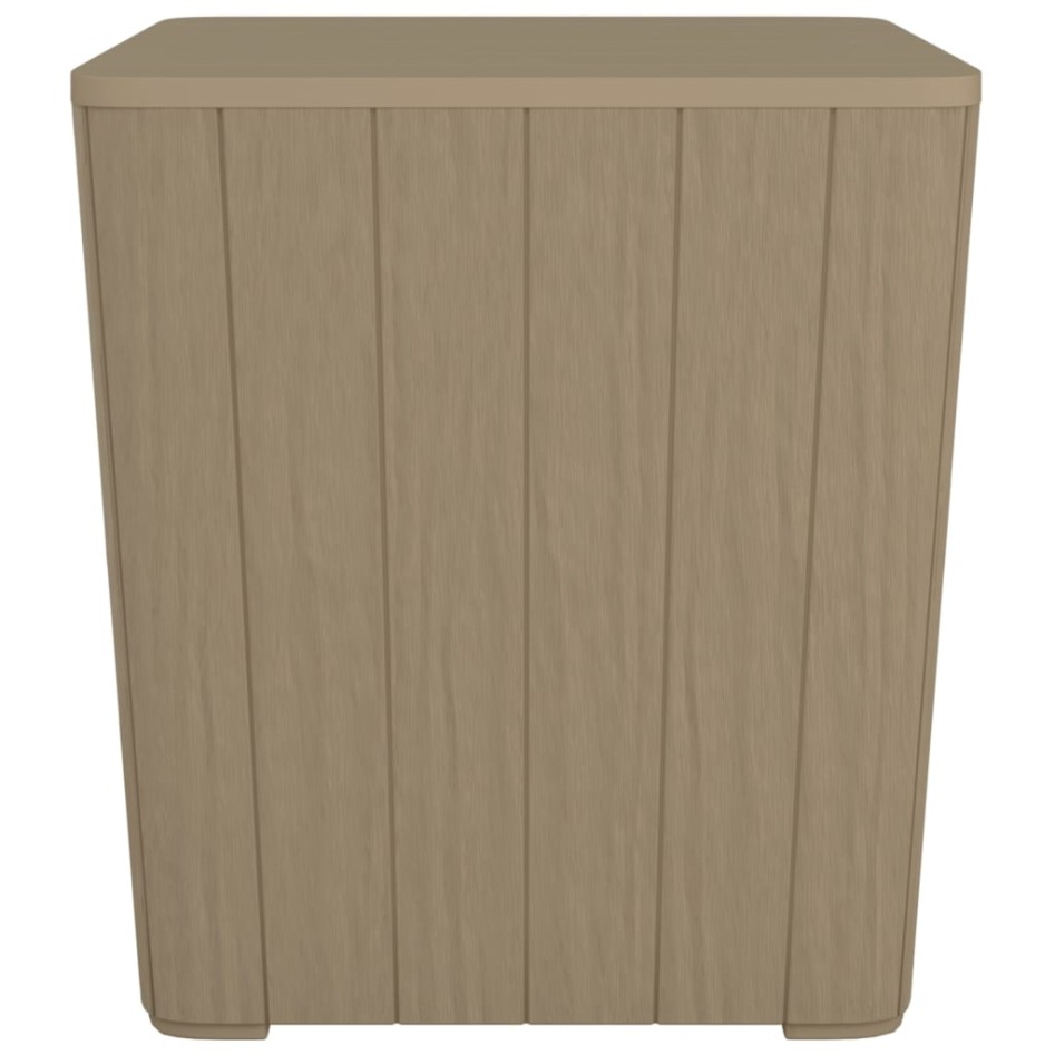 Mesa de jardín con tapa extraíble polipropileno marrón