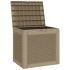 Caja de almacenaje de jardín PP marrón claro 55,5x43x53