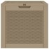 Caja de almacenaje de jardín PP marrón claro 55,5x43x53