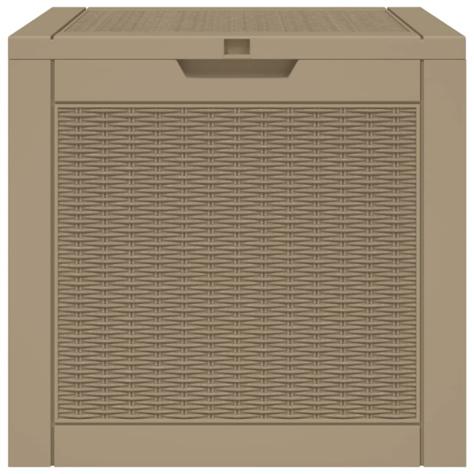 Caja de almacenaje de jardín PP marrón claro 55,5x43x53