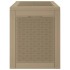 Caja de almacenaje de jardín PP marrón claro 55,5x43x53