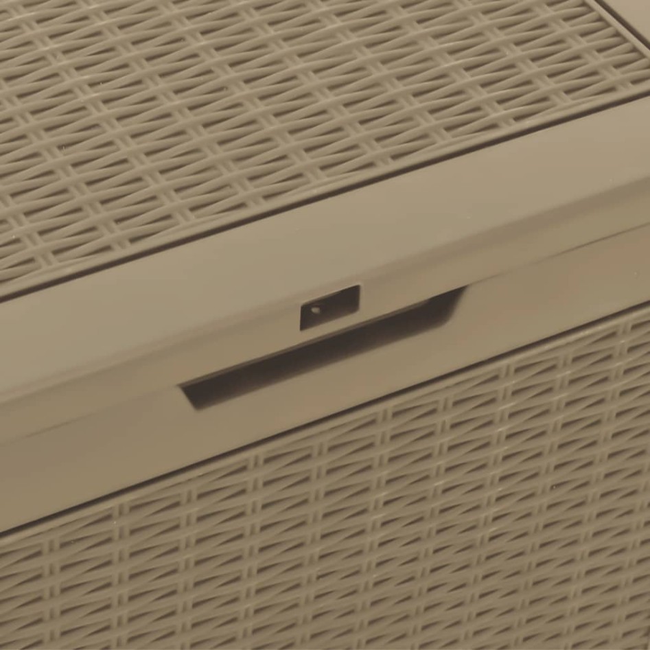 Caja de almacenaje de jardín PP marrón claro 55,5x43x53