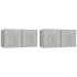 Muebles de salón colgantes 2 unidades gris hormigón 60x30x30