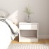 Mesitas de noche 2 uds madera maciza de pino blanca 40x31x40