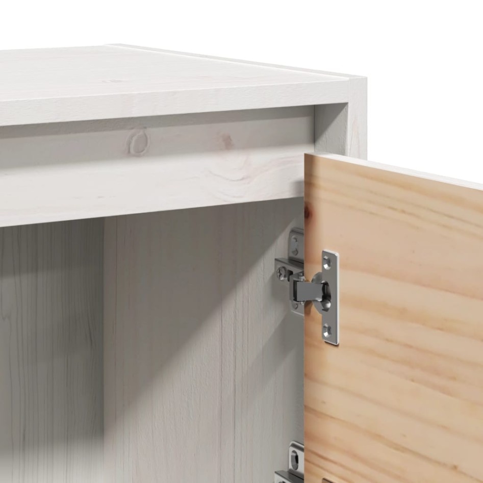 Mesitas de noche 2 uds madera maciza pino blanco 40x30,5x40