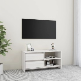 Mueble para TV de madera maciza de pino blanco 80x31x39