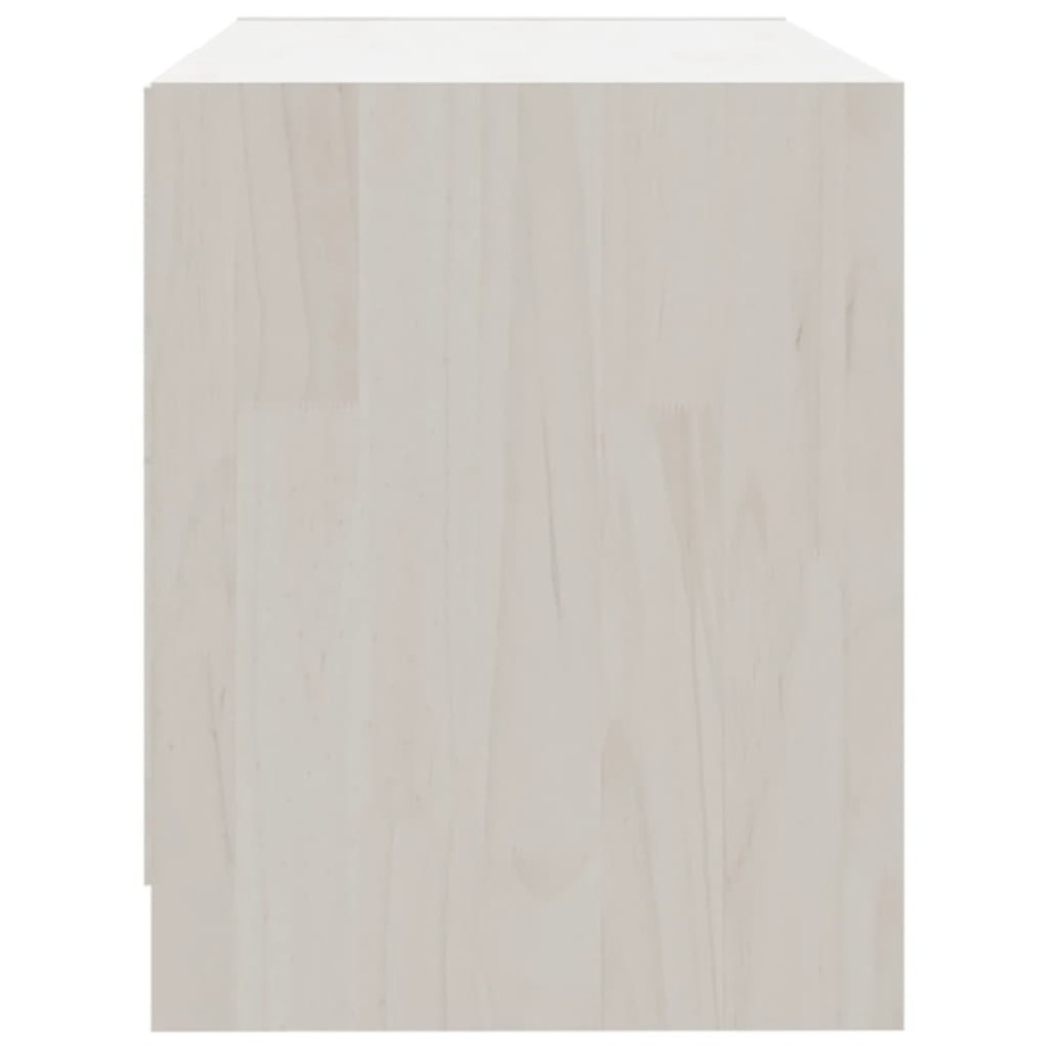 Mueble para TV de madera maciza de pino blanco 80x31x39