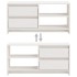 Mueble para TV de madera maciza de pino blanco 80x31x39