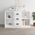 Aparador madera contrachapada blanco brillo 104,5x35,5x67,5