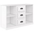 Aparador madera contrachapada blanco brillo 104,5x35,5x67,5
