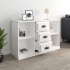 Aparador madera contrachapada blanco brillo 104,5x35,5x67,5