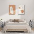 Mesita de noche madera contrachapada gris hormigón 39x39x67