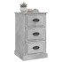 Mesita de noche madera contrachapada gris hormigón 39x39x67