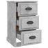 Mesita de noche madera contrachapada gris hormigón 39x39x67