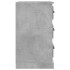 Mesita de noche madera contrachapada gris hormigón 39x39x67