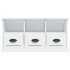 Mueble de TV madera contrachapada blanco 100x35x50