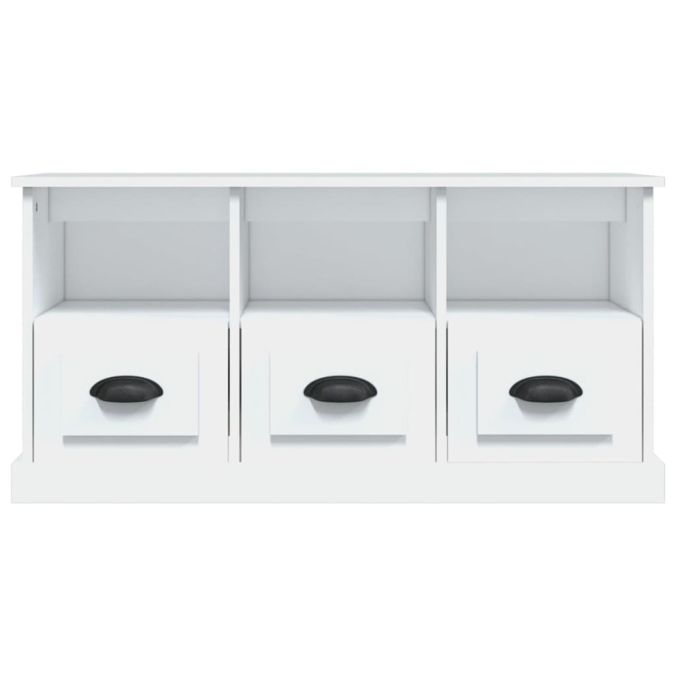 Mueble de TV madera contrachapada blanco 100x35x50