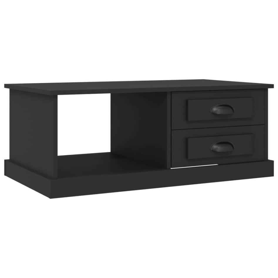 Mesa de centro madera contrachapada negro 90x50x35
