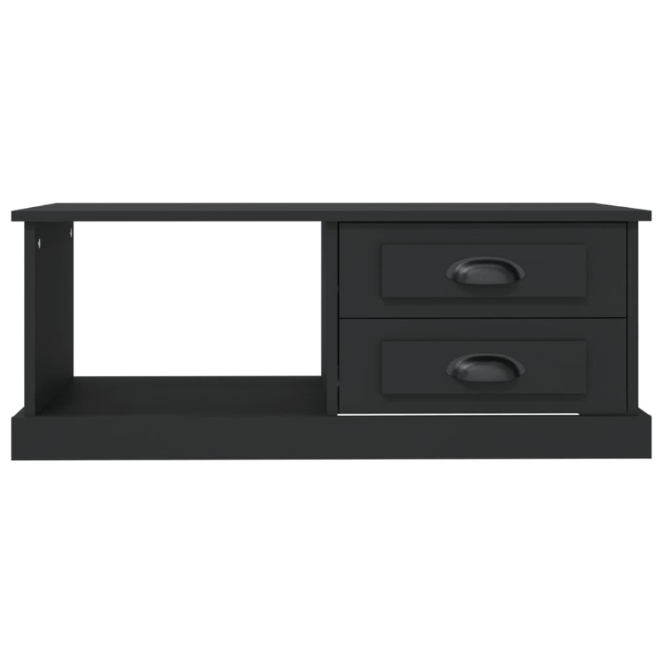 Mesa de centro madera contrachapada negro 90x50x35