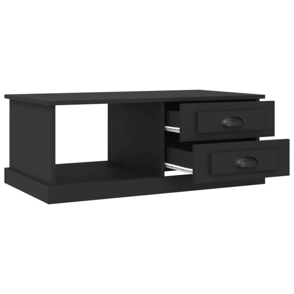 Mesa de centro madera contrachapada negro 90x50x35