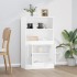 Aparador de madera contrachapada blanco 60x35,5x103,5