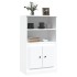 Aparador de madera contrachapada blanco 60x35,5x103,5