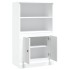 Aparador de madera contrachapada blanco 60x35,5x103,5