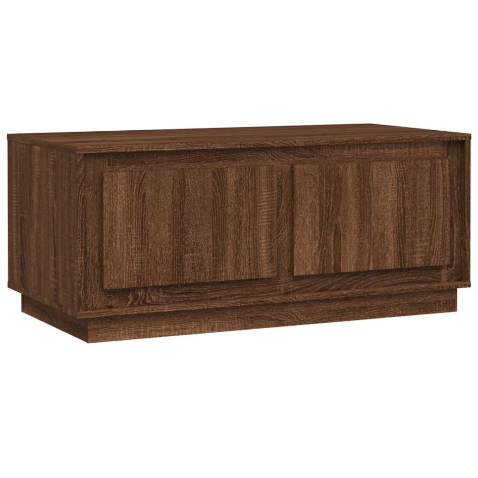Mesa de centro madera contrachapada marrón roble 102x50x44