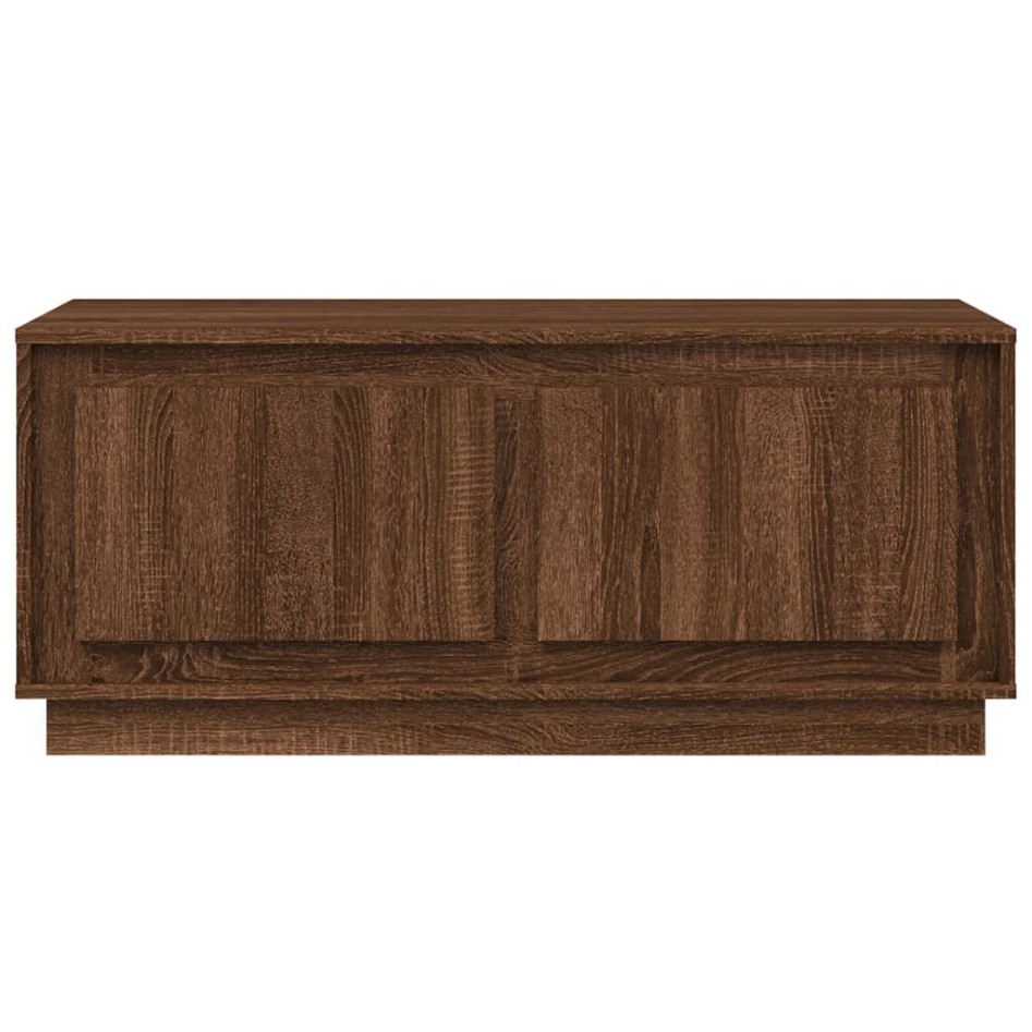 Mesa de centro madera contrachapada marrón roble 102x50x44