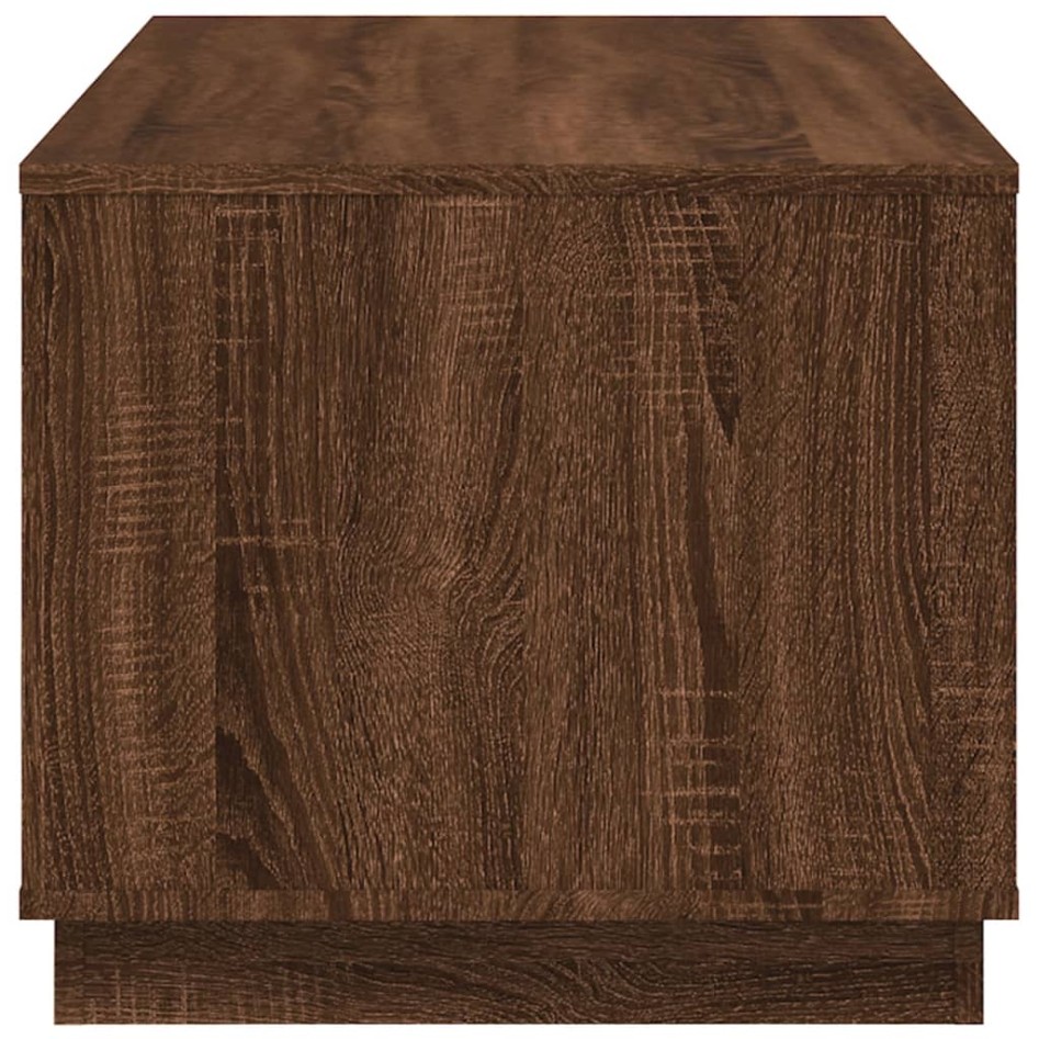 Mesa de centro madera contrachapada marrón roble 102x50x44