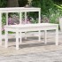 Banco de jardín madera maciza pino blanco 109x44x45