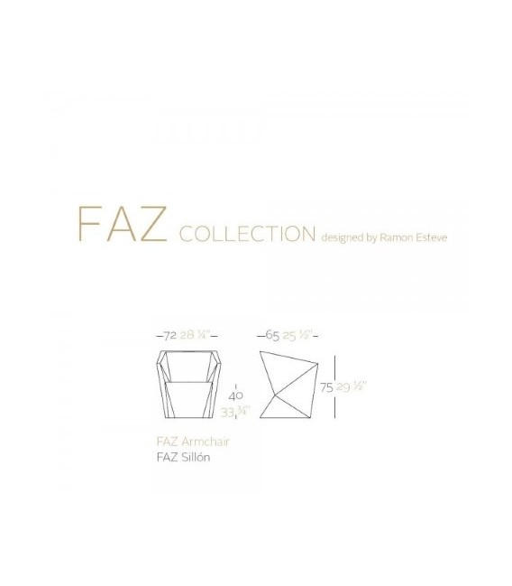 Sillón de diseño modelo FAZ by Vondom