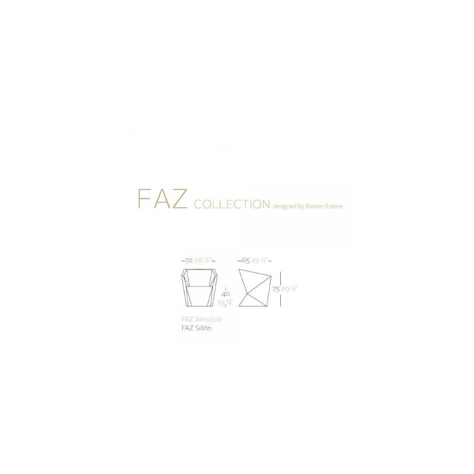 Sillón de diseño modelo FAZ by Vondom