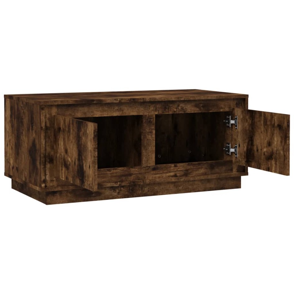 Mesa de centro madera contrachapada roble ahumado 102x50x44