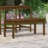 Banco de jardín madera maciza pino marrón miel 109x44x45