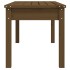 Banco de jardín madera maciza pino marrón miel 109x44x45