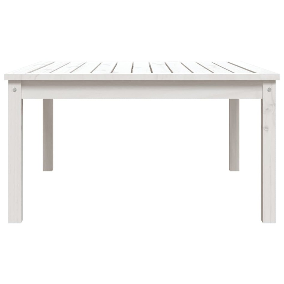Mesa de jardín madera maciza pino blanco 82,5x82,5x45