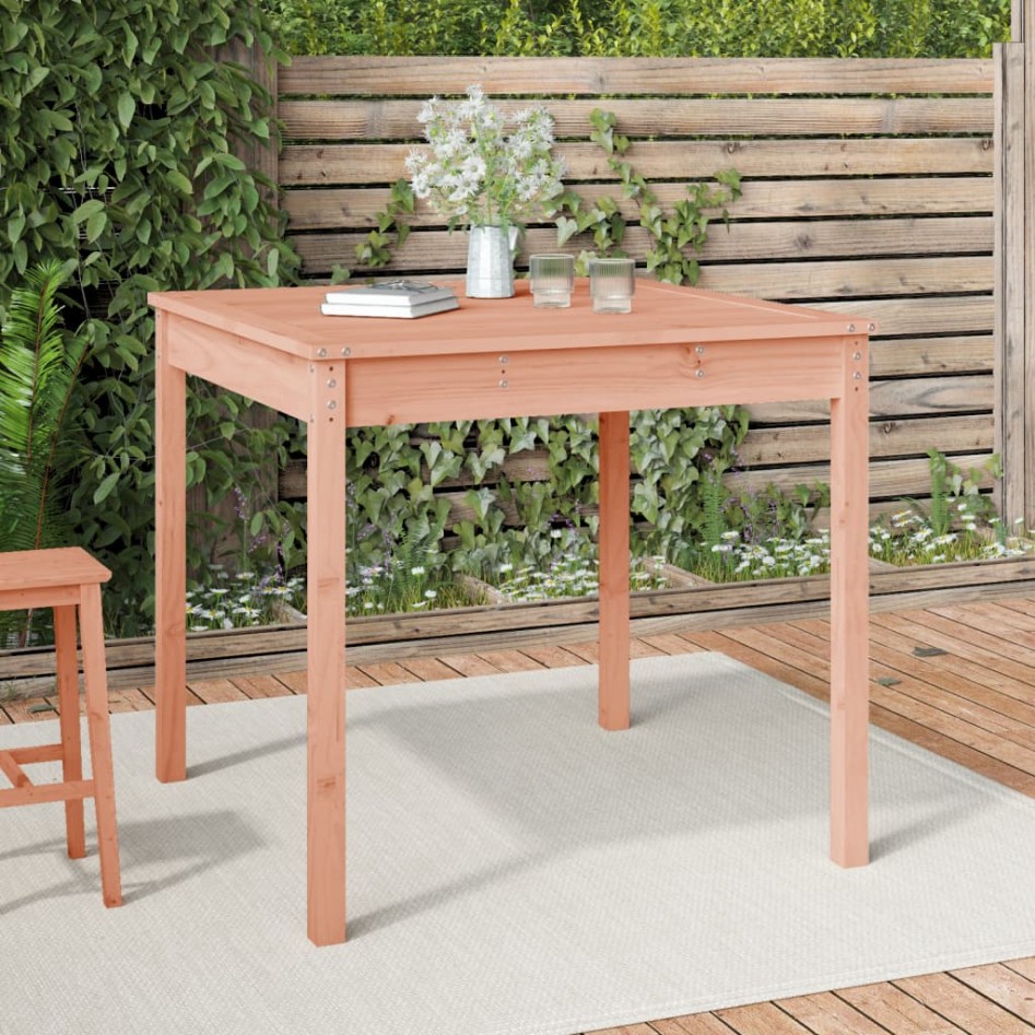 Mesa de jardín madera maciza de abeto Douglas 82,5x82,5x76