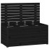 Baúl de jardín madera maciza de pino negro 101x50,5x46,5
