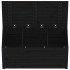 Baúl de jardín madera maciza de pino negro 101x50,5x46,5