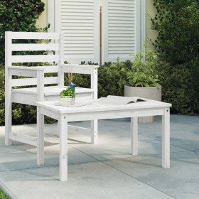 Mesa de jardín madera maciza de pino blanco 82,5x50,5x45
